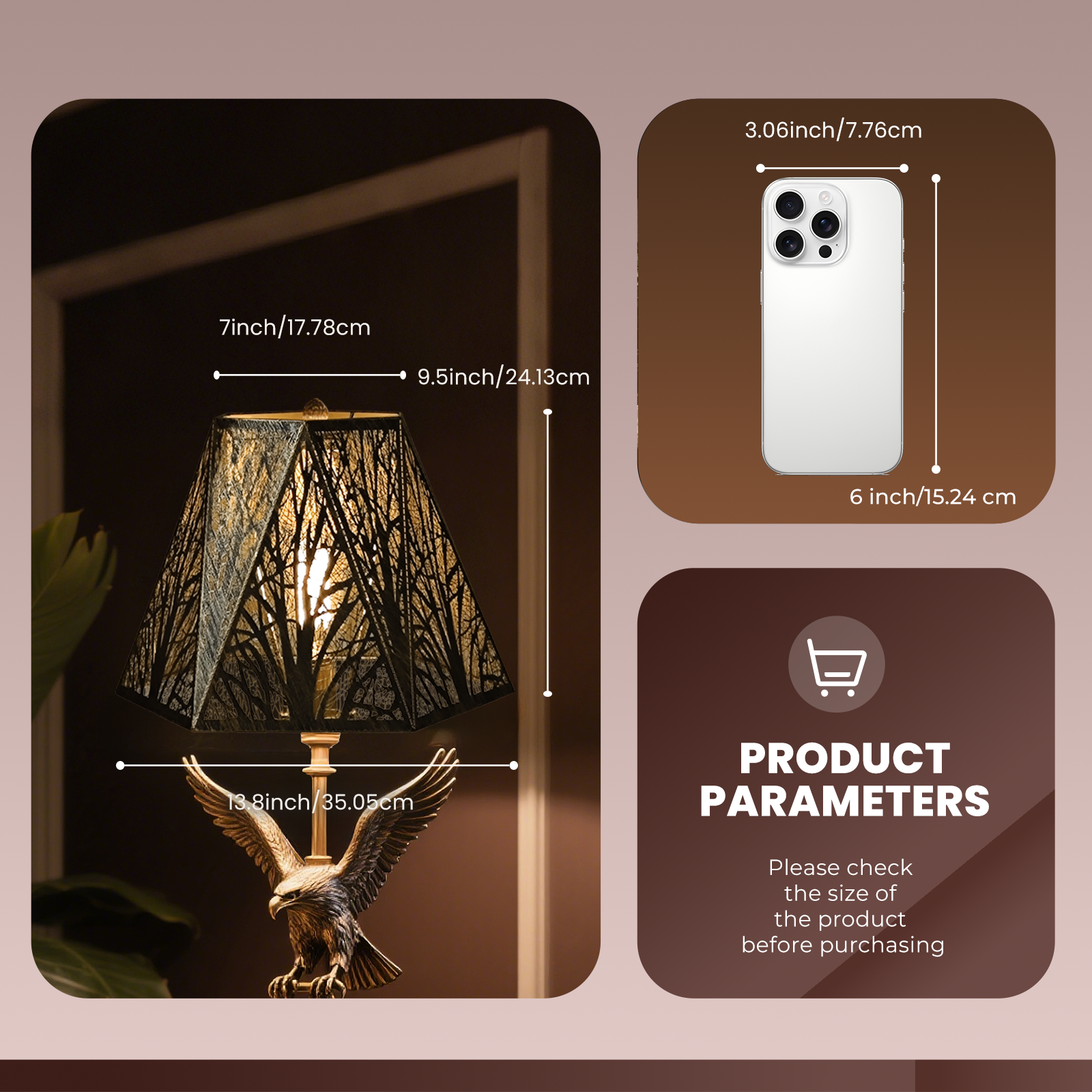 Hexagonal Metal Lampshade