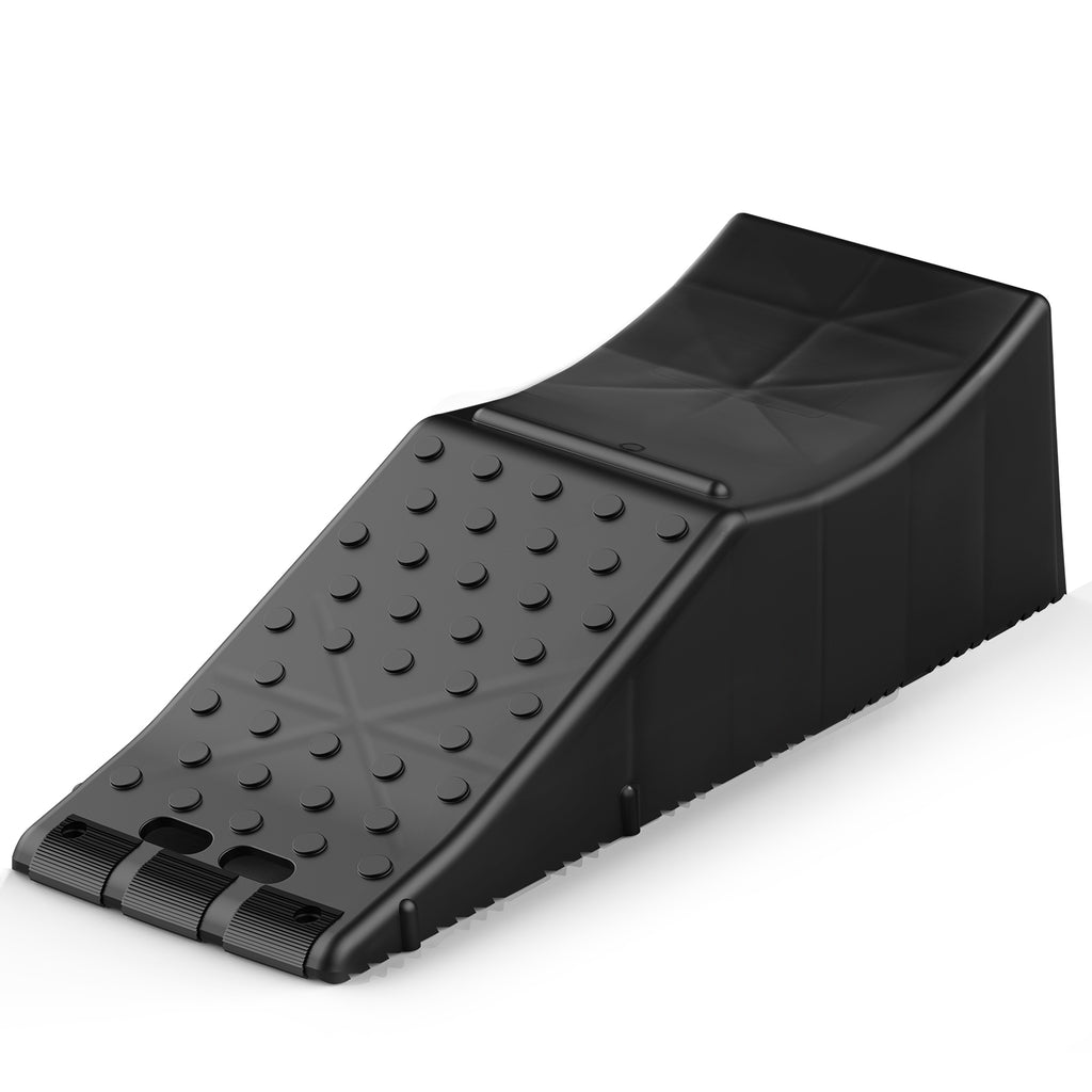5.5" Lift Foldable Threshold Ramp for Doorways, Heavy Duty Wheelchair Ramp for Home & Groceries, 20000 LBS Plastic Car Service Ramp for Vehicle Maintenance