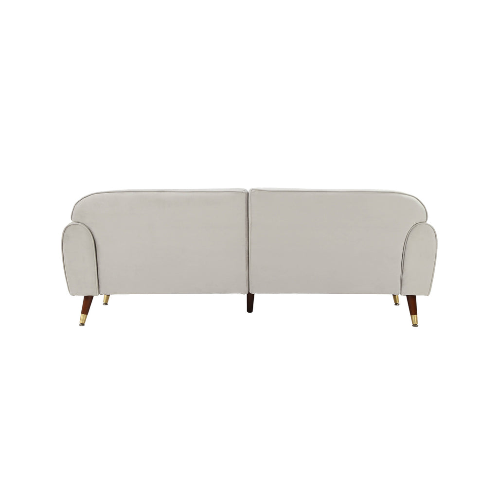 Velvet upholstery pink stationary sofa