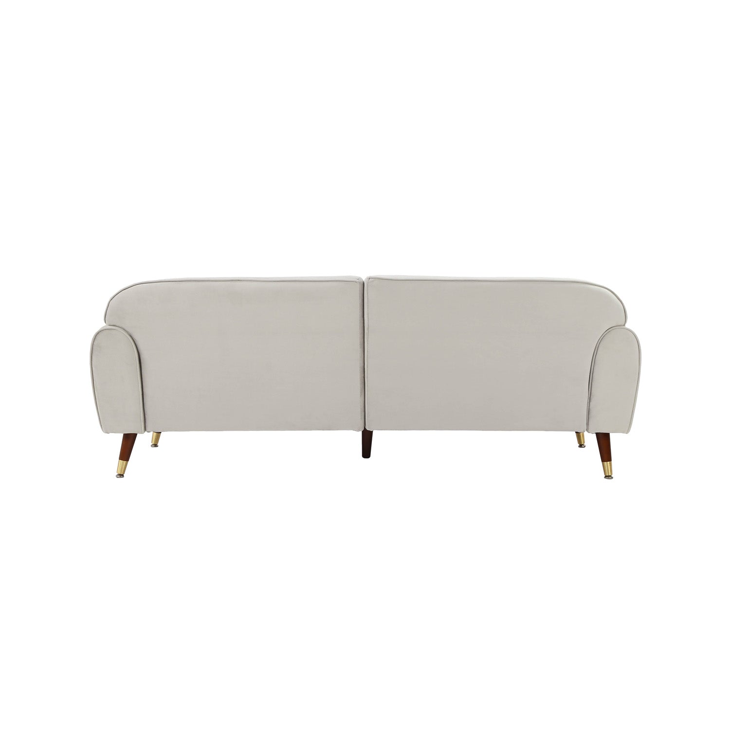 Velvet upholstery pink stationary sofa