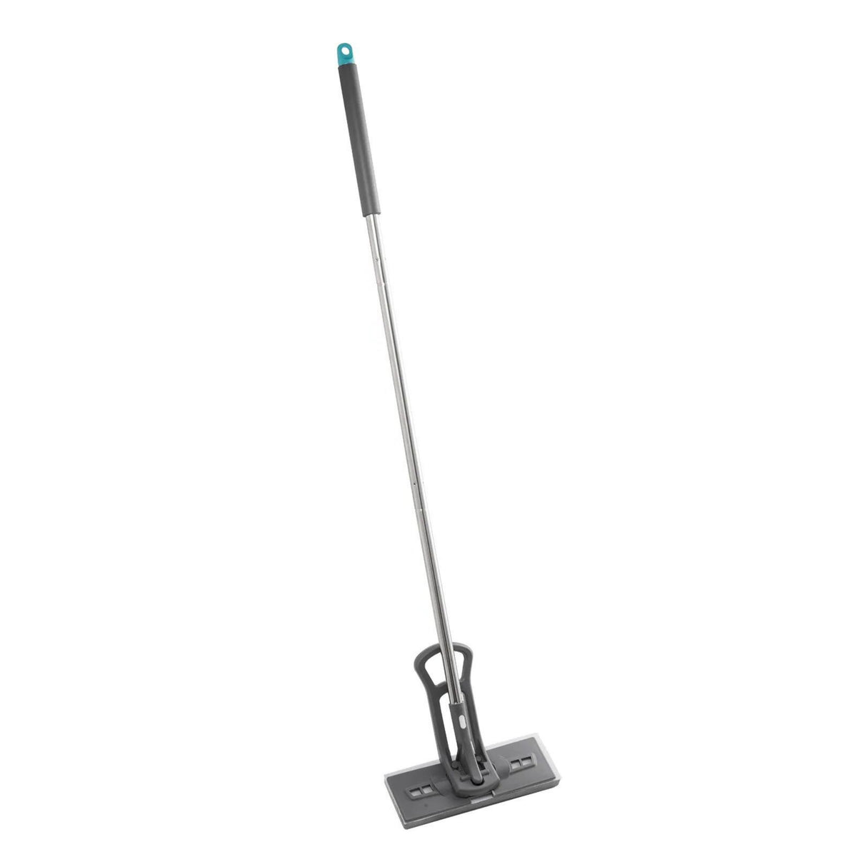 Self Wringing Sponge Mop, Stainless Steel Adjustable Handle, Hands Free Floor Mop for Hardwood Tile Marble Bathroom Kitchen Cleaning