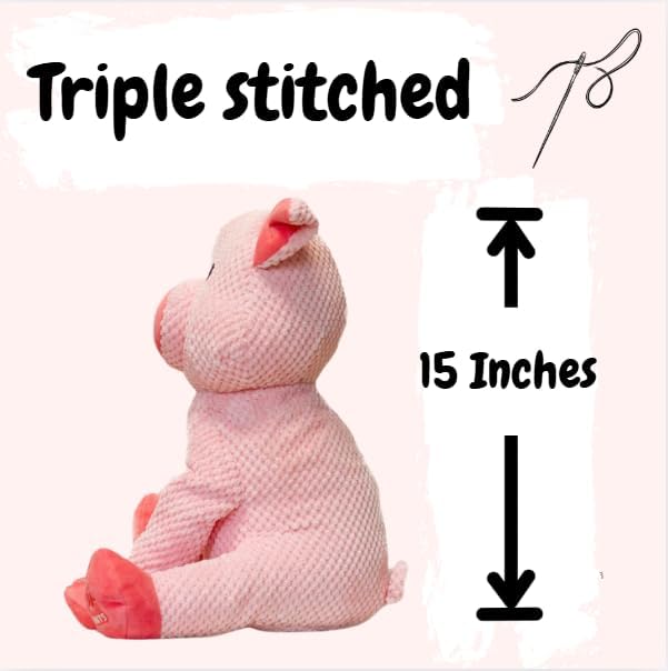 ZippyPaws Plush Pig Dog Toy | Heavy Duty Dog Toys for Dog Enrichment Toys for Large Dogs | Dog Toys Without Squeakers