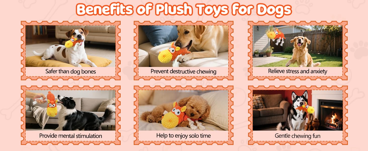 Dog Toys - Plush Dog Toy for Small, Medium, and Large Dogs, Great for Tug-of-War and Playtime