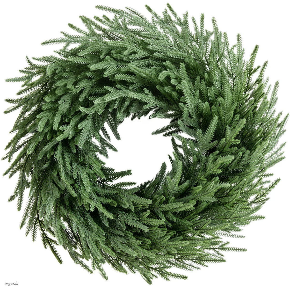 AEELLEEA-26 Inch Artificial Christmas Wreath, Green Pine Wreath with Natural Vine Base for Front Door, Wall & Holiday Decor