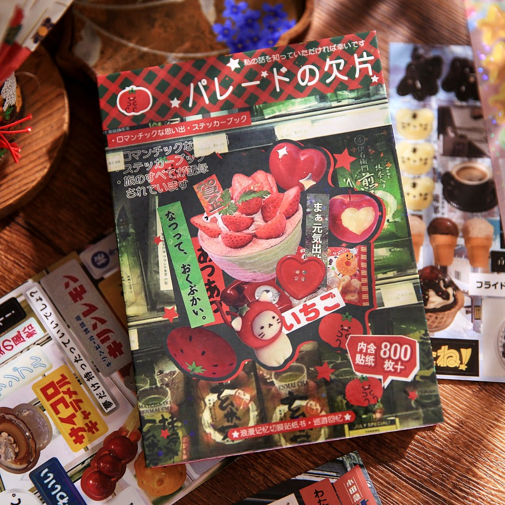 45-Sheet Manga Die-Cut Sticker Book, DIY Journal & Scrapbook Supplies, for Decorating Anime Merch, Retro Creative Fun