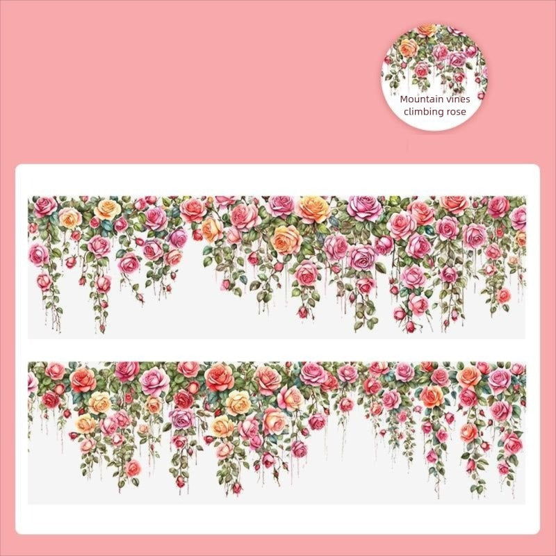 "Wild Branches & Vines" Tape Set, 6 Rolls Natural Forest Texture, Retro Woodland Tape for Planner Collage & Scrapbooking