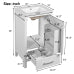 18 Inch Modern Bathroom Vanity with Ceramic Sink, Small Freestanding Bath Cabinet with Soft Close Drawer and Door Storage