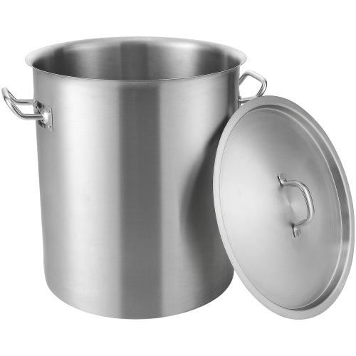 42 Quart Stainless Steel Stock Pot, Large Heavy Duty Soup Pot with Lid and Handles, Commercial Grade Cookware