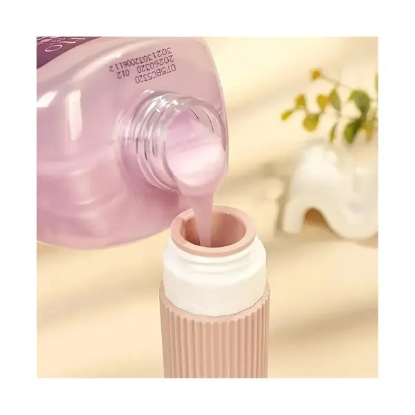 AEELLEEA 4 Pack 90ml Silicone Travel Bottles, BPA Free Refillable Squeeze Containers with Clear Storage Bag, Leak Proof Travel Toiletry Tubes for Shampoo Lotion Cosmetics