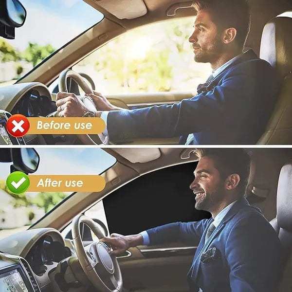 4Pcs Car Window Sun Shades, Full Blackout UV Protection Magnetic Car Side Window Sunshade for Privacy, Heat Insulation for SUV Sedan