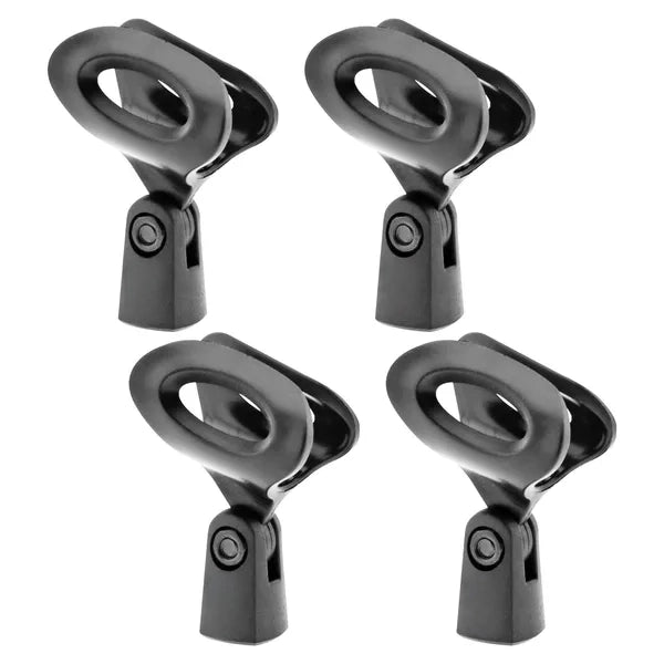 Microphone Clip Holder, Adjustable 180 Degree Rotation Mic Clip for 45‑mm Handheld Wired Wireless Microphone, Fits 5/8" to 3/8" Mic Stand