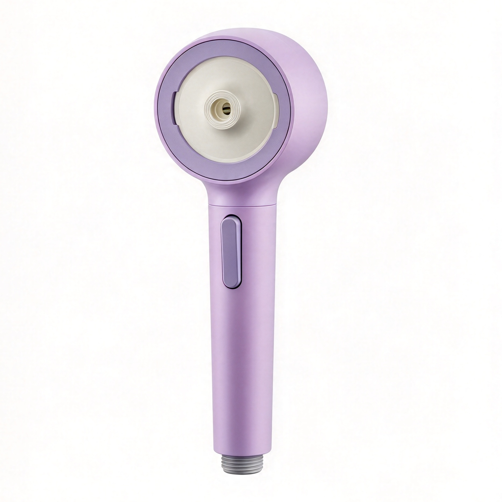 Handheld Shower Head with Reverse-Flush Cleaning, Micro-Spray Nozzles, Easy-Access Control Button and Hose Connection