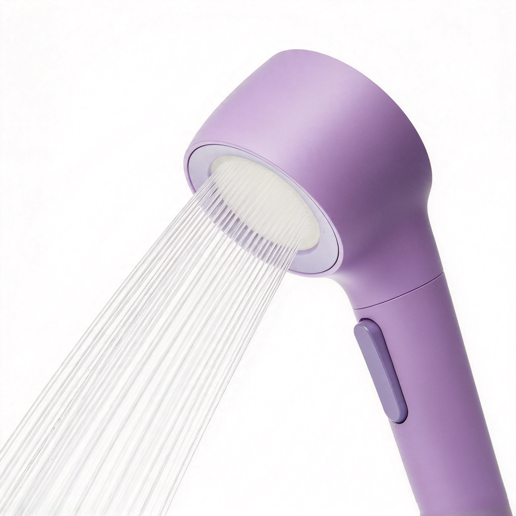 Handheld Shower Head with Reverse-Flush Cleaning, Micro-Spray Nozzles, Easy-Access Control Button and Hose Connection