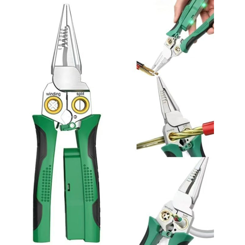 Voltmaster 8-in-1 Multi-Tool, Voltclaw Electrical Tools for Electrician, Wire Stripper with Voltage Tester, Cutting & Crimping Pliers for Home Repair