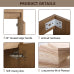 16 Inch Bathroom Vanity with Sink, Small Wood Tone Bathroom Cabinet with Ceramic Basin, Soft Close Door