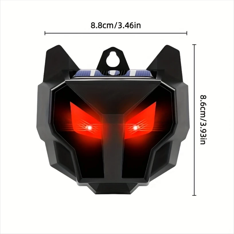 2 packs red sun night animal repellent with red LED lightsBlinking Lights Drive Away Raccoon,Deer, Skunk, Cat, Coyote from Yard Farm andChicken Coops