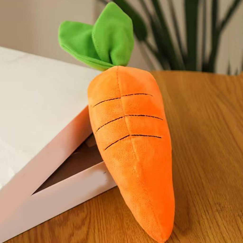 Best Pet Supplies Crinkle Dog Toy for Small, Medium, and Large Breeds, Cute Carrot with Soft Squeaker, Carrot Shape Pet Plush Toy with Sound, Bite-Resistant Soft Comfortable Dog Toys, Decorations