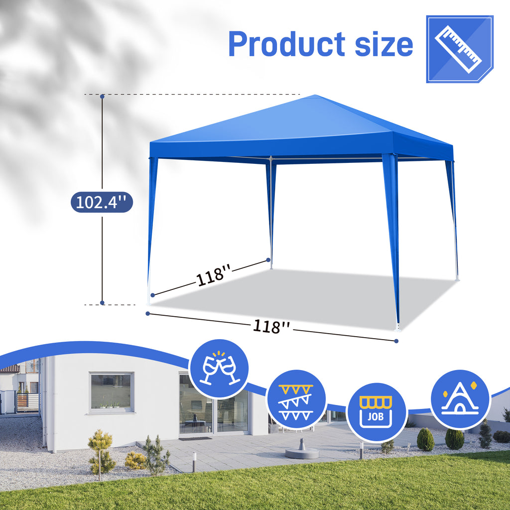 AEELLEEA 10'x10' Outdoor Gazebo Canopy Tent, Waterproof UV Resistant Pop Up Patio Shelter with Sidewalls & Windows for Party, BBQ, Wedding