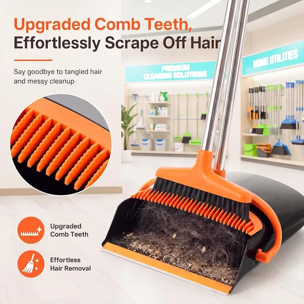 Broom Dustpan Set Long Handle