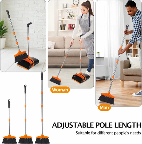 Broom Dustpan Set Long Handle
