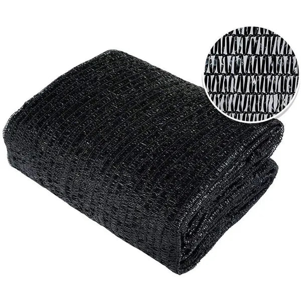 Black Sun Shade Net, Heavy‑Duty UV‑Resistant Shade Cloth for Garden Plants, Greenhouse, Patio Plant Sun Protection Cover