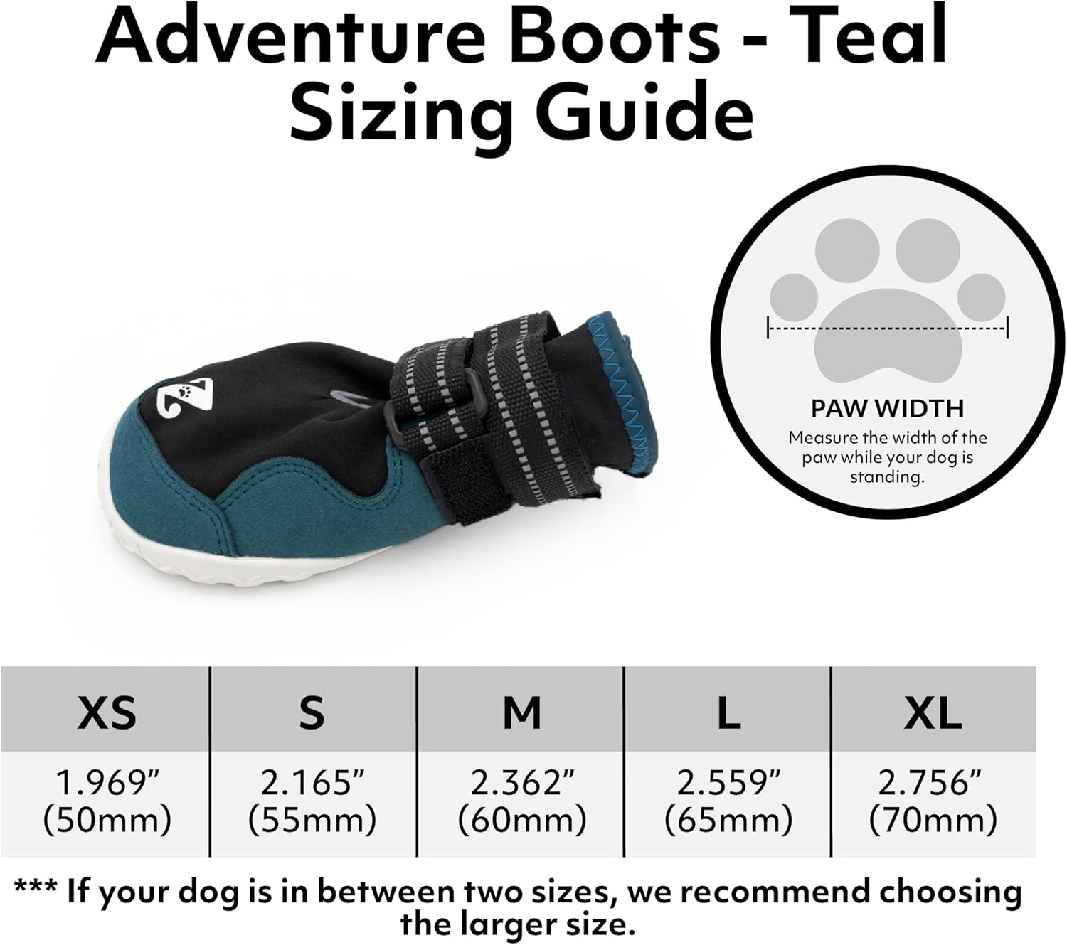 ZippyPaws Adventure Boots - Dog Shoes for Paw Protection from Hot and Cold, Dog Booties for Winter & Summer, Dog Shoes for Large & Small Dogs - Teal, XS - Size 3
