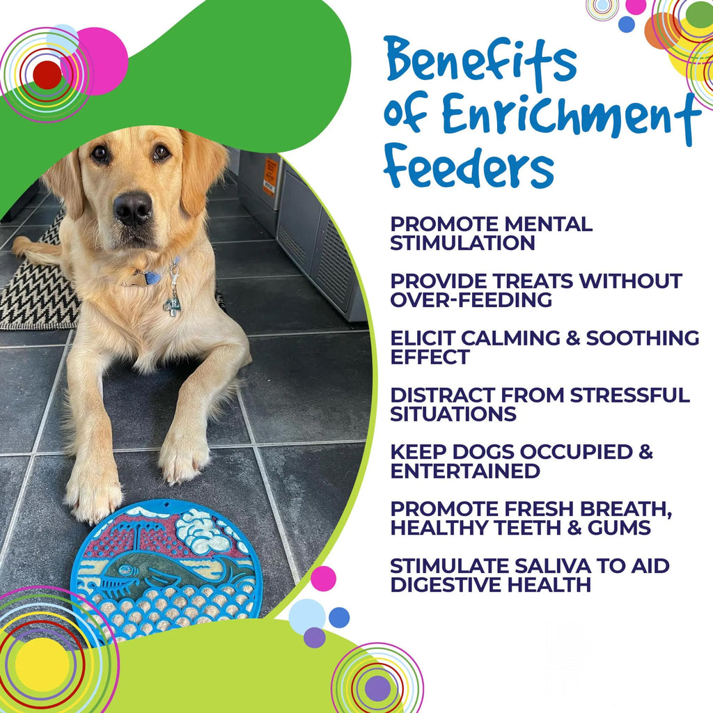 Whale Enrichment Lick Mat for Dogs with Suction Cups, Slow Feeder Treat Mat, Blue, 8" x 8"