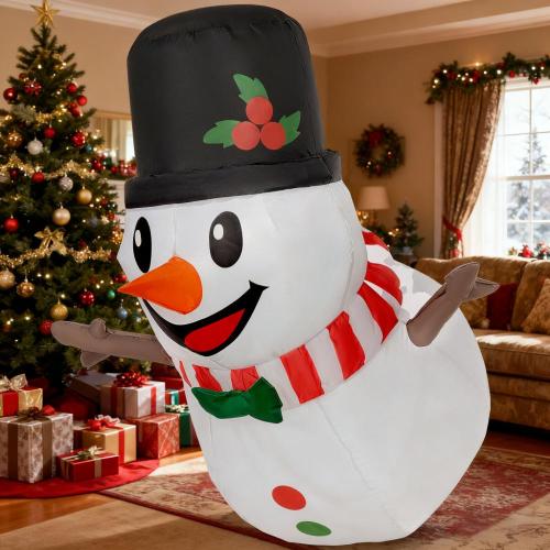 AEELLEEA 3.4' Inflatable Snowman Christmas Decoration with LED Lights, Outdoor Indoor Holiday Yard Decor