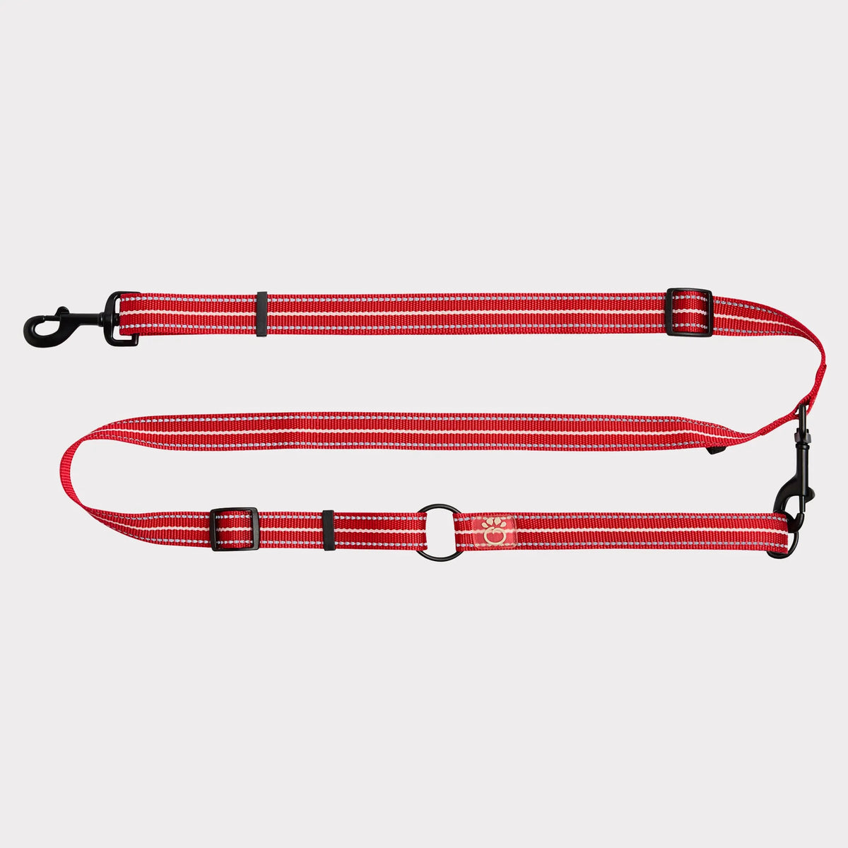 Red Medium/Large Pet Reflective Dog Leash, Heavy Duty Nylon Lead with Reflective Strip, Night Safety Walking Leash for Medium & Large Dogs