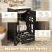 18 Inch Black Modern Bathroom Vanity with Ceramic Sink, Small Freestanding Bath Cabinet with Soft Close Drawer and Door Storage