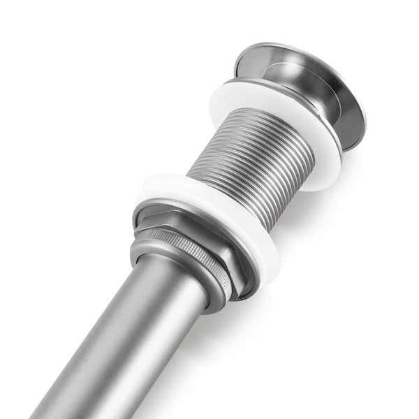 Pop Up Drain for Bathroom Sink, Brushed Nickel Stainless Steel Sink Drain Assembly, All Mounting Hardware Included, Fits Vessel Vanity Sinks