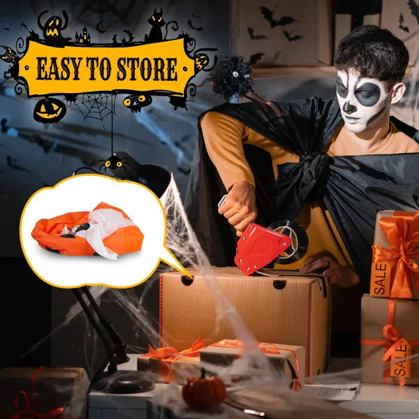 5.9 FT Halloween Inflatable Pumpkin Ghost with Built-in LED Lights, Scary Blow up Yard Decor for Lawn, Garden, Indoor Outdoor.