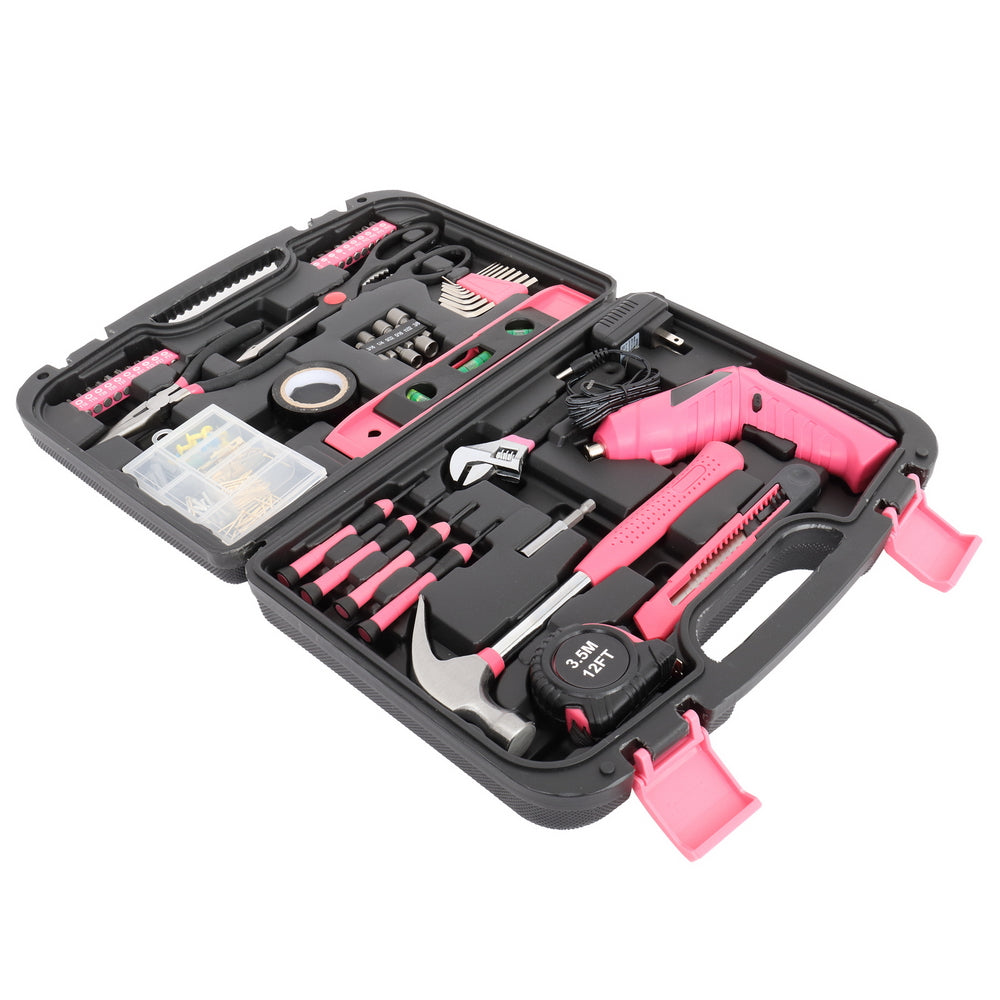 AEELLEEA-149 Piece Household Hand Tool Kit with Storage Case, Home Repair DIY Hand Tools Set with Hammer, Pliers, Level & Screwdriver Bits