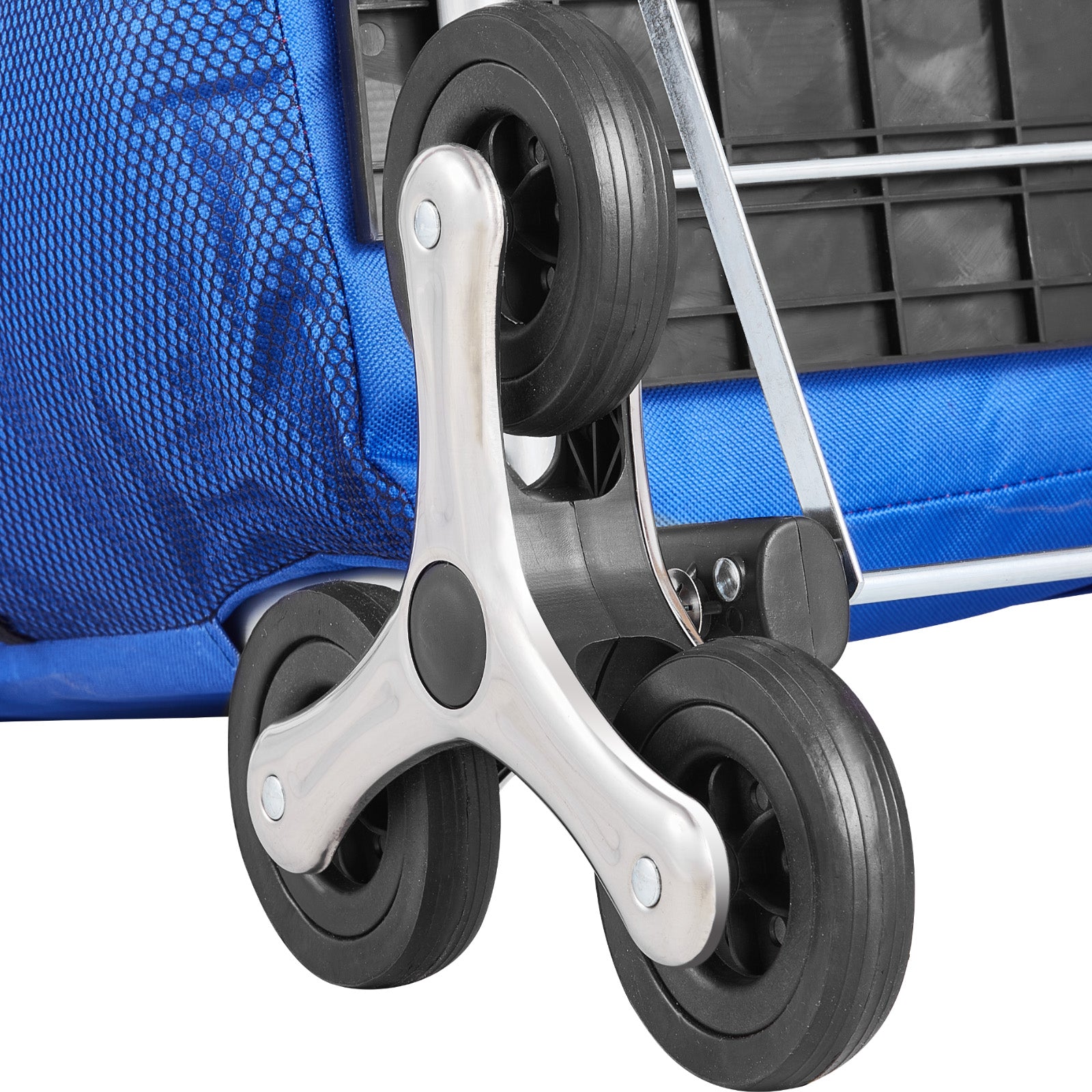 Stair Climbing Cart Foldable Shopping Cart 36L with 6 Wheels Storage Bag