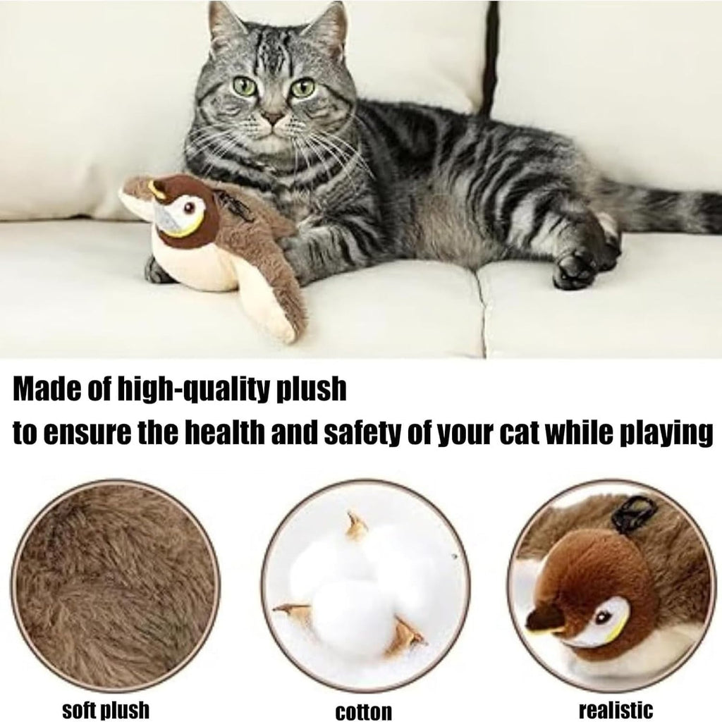 AEELLEEA Bird Shaped Cat Toy, Interactive Catnip Toys, Cute Animal Shape Plush Kitten Exercise Pet Toys For Cats