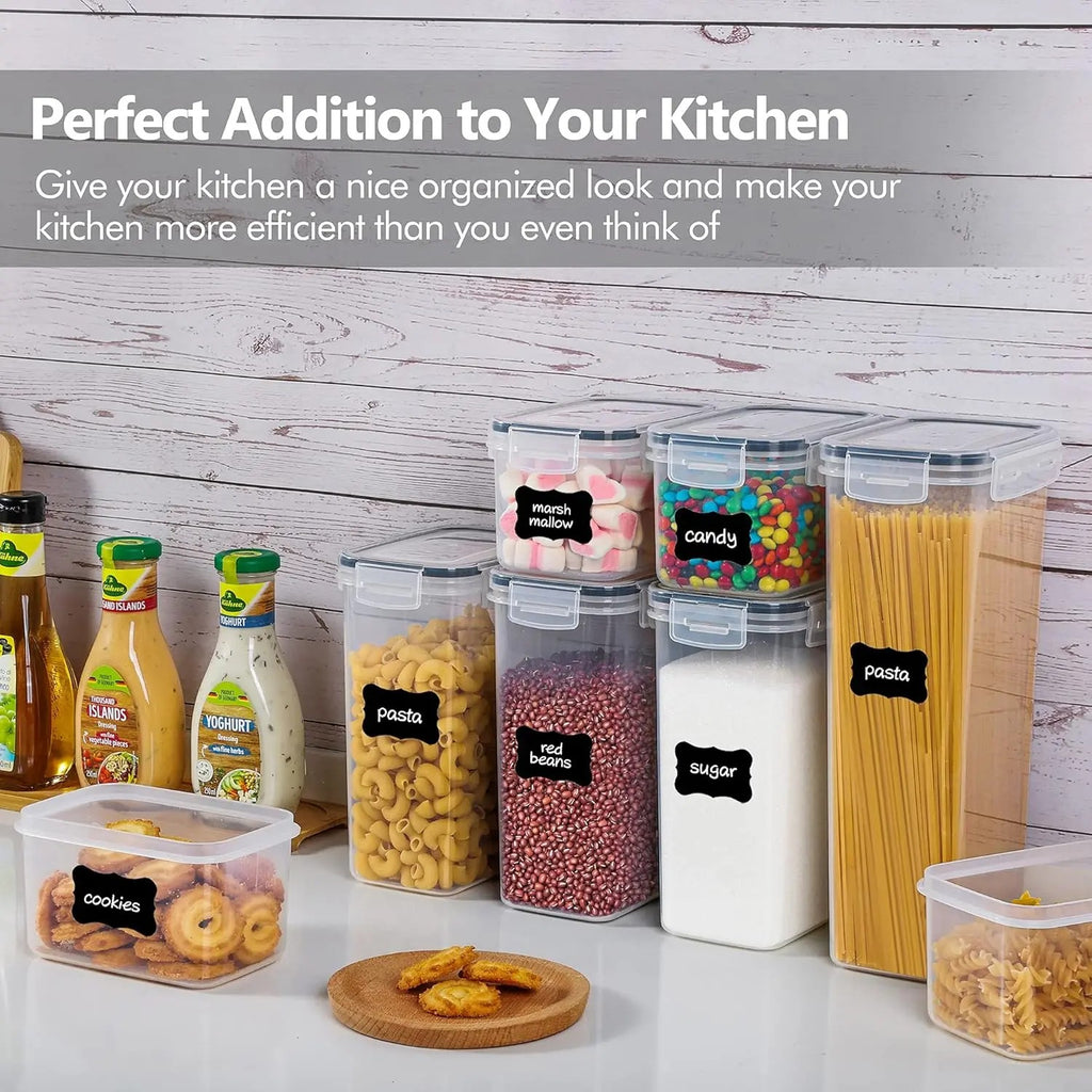 24 Pcs Airtight Food Storage Containers with Lids, BPA Free Pantry Organization Canisters Set, Stackable Dry Food Storage for Kitchen Cabinet