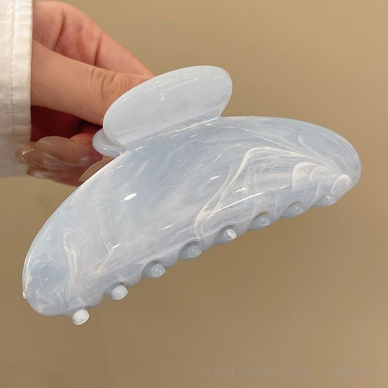 Marble Swirl Large Hair Claw Clip, Pastel Color Acrylic Jaw Hair Clip for Thick Hair, Non-slip Strong Hold Hair Grab Barrette for Women Girls