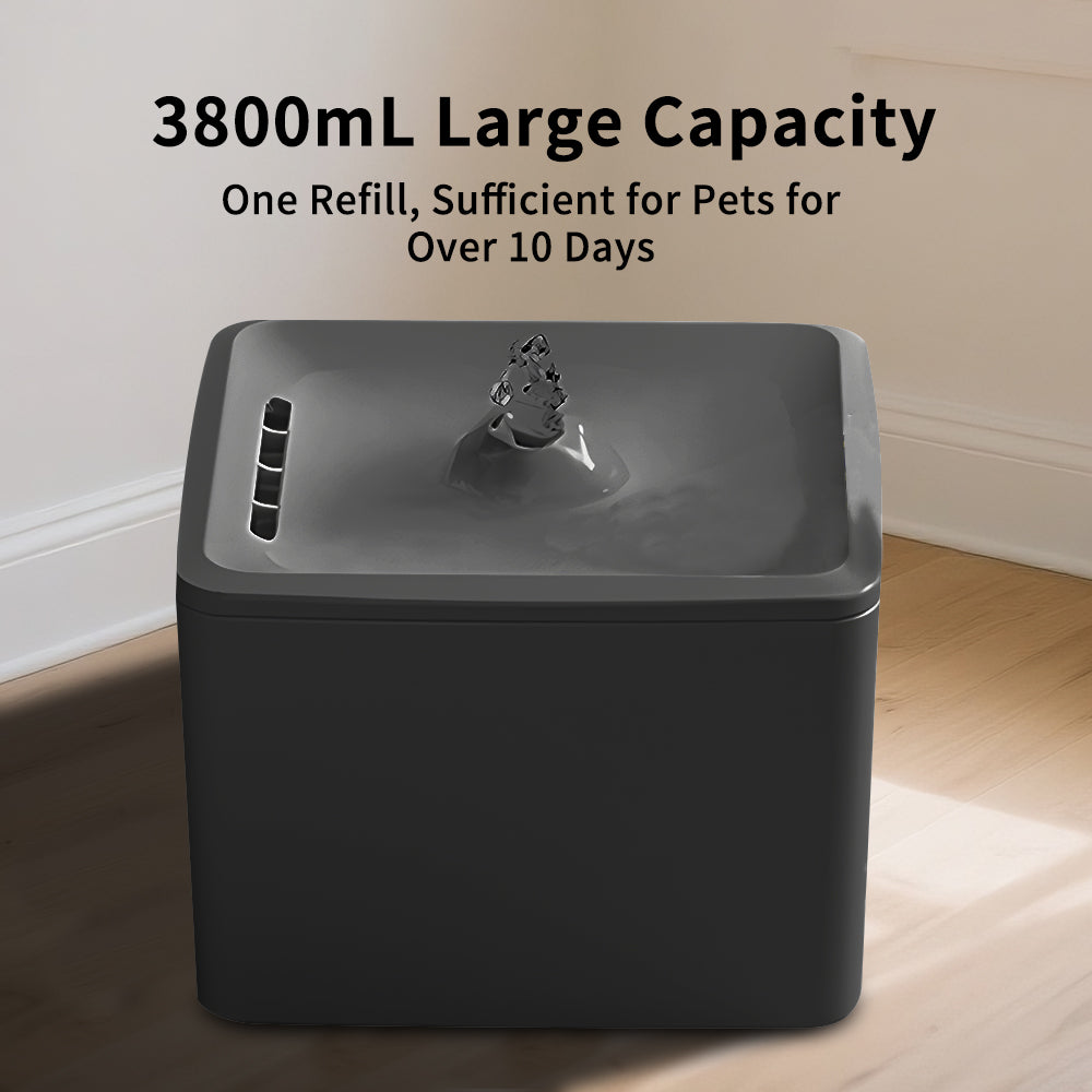 AEELLEEA Automatic Pet Water Fountain – Ultra-Quiet Circulating Drinking System with Fresh Flowing Water for Hydrated Cats & Dogs (White,3800ml)