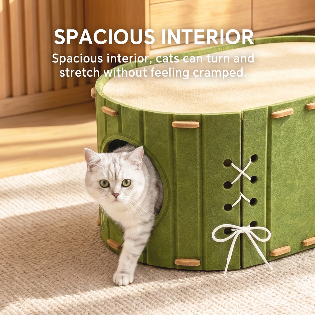Washable Cat Cave Bed, Removable Soft Polyester Pet House for Indoor Cats & Small Dogs, Cozy Enclosed Pet Nest for Rest