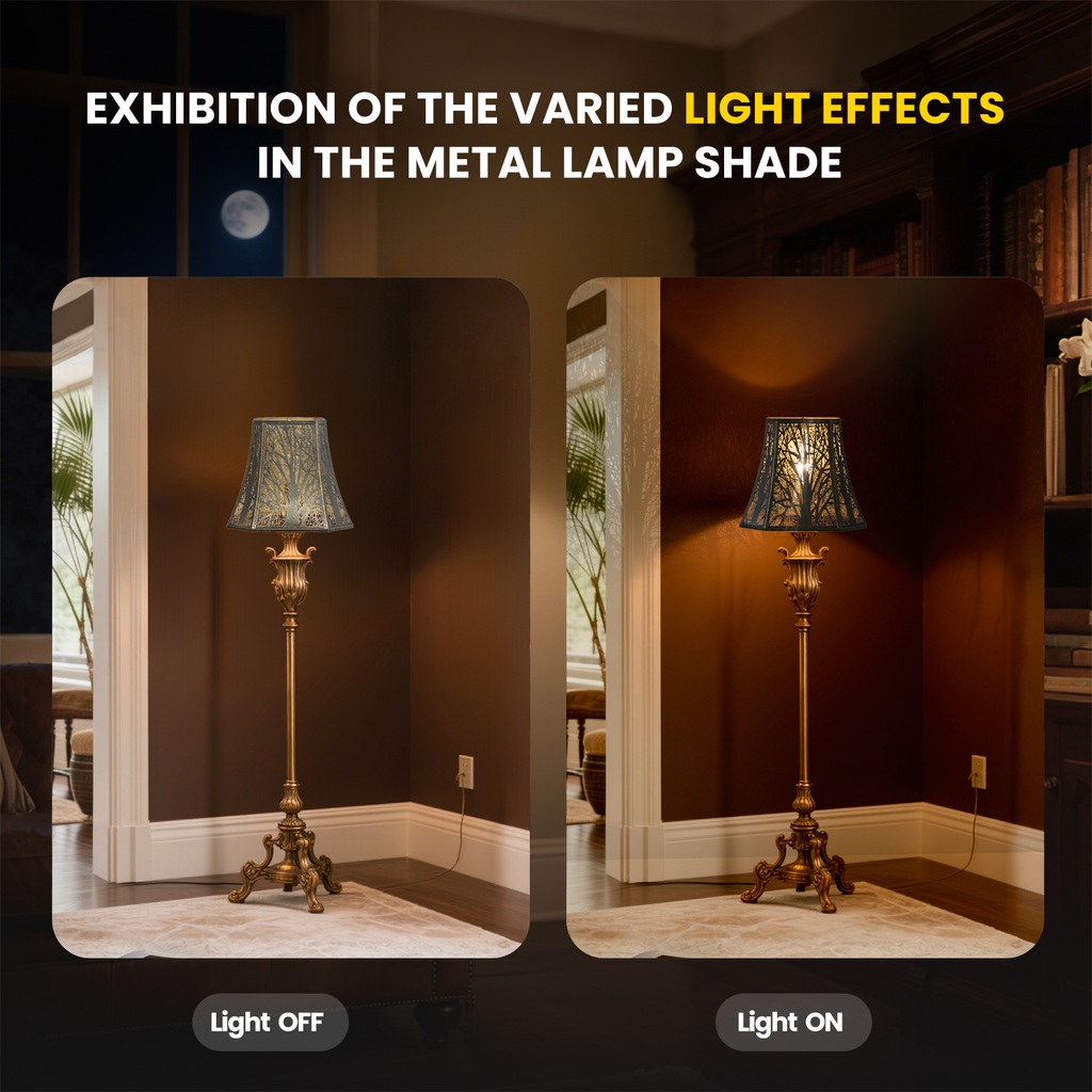 Square Cut Corner Bell Lampshade – 7×12×10.5 Inch