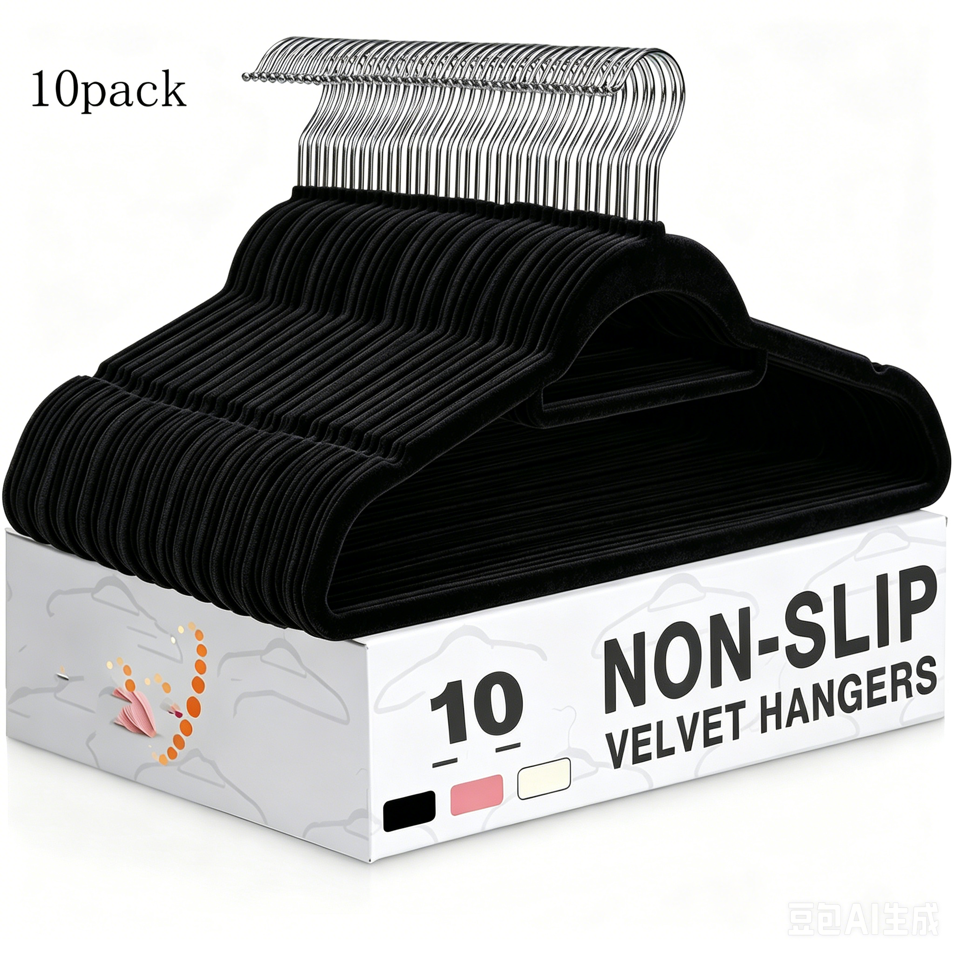 Only Hangers "Petite Size Black Velvet Suit Hangers - 20 Pack