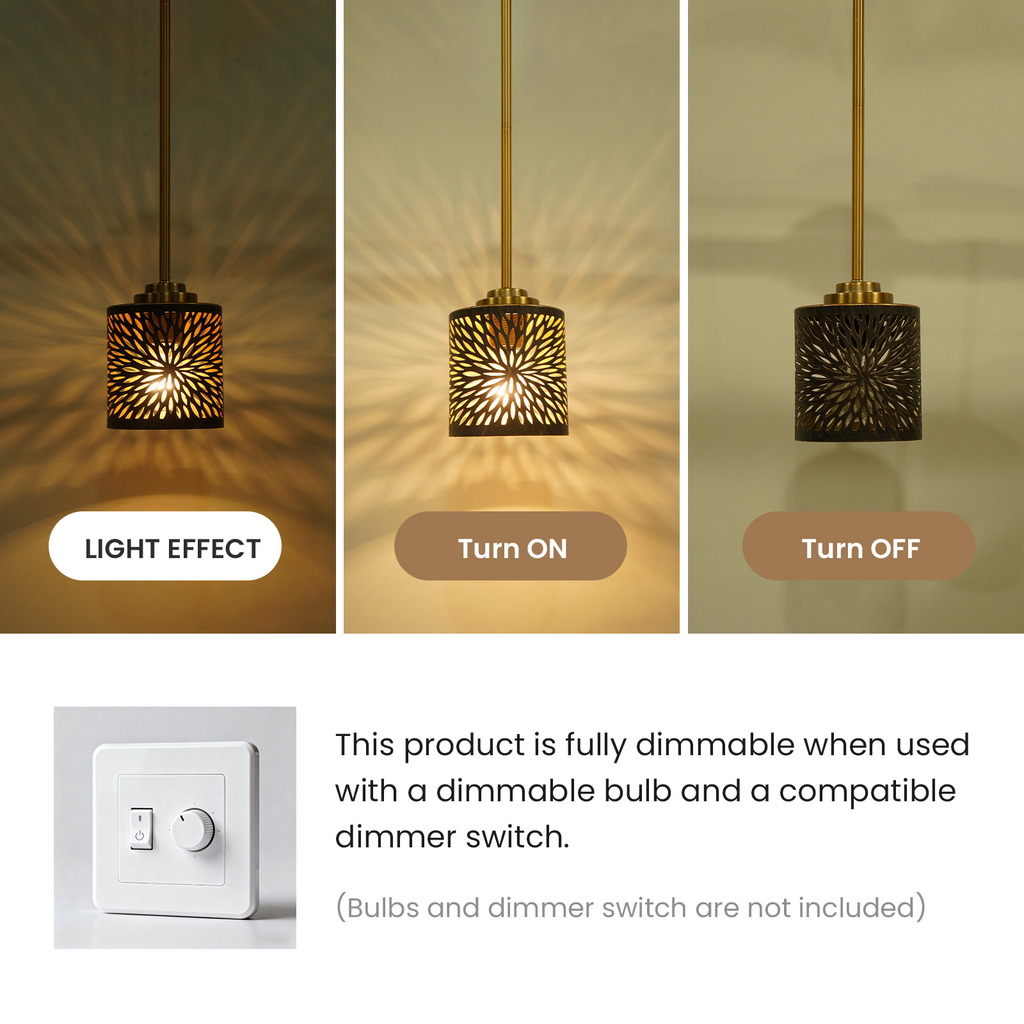 ALUCSET 2 Pack Plug-in Pendant Lights, Adjustable Hanging Lamp for Kitchen Island, Dining Room, Living Room