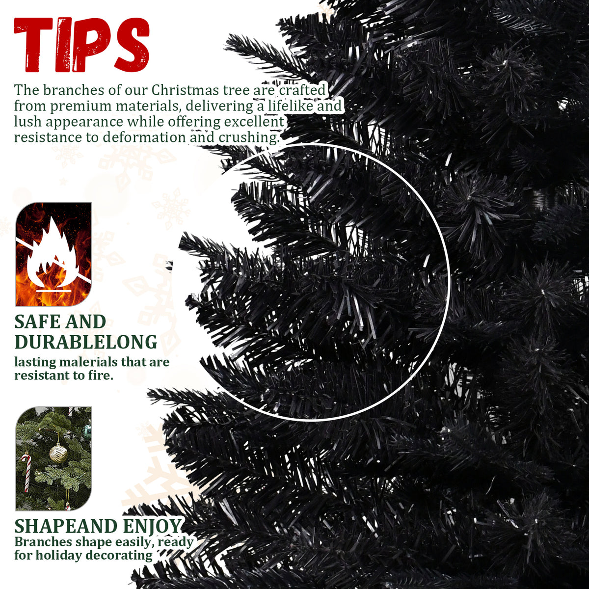 2.5ft Black Artificial Mini Christmas Tree, Small Tabletop Christmas Tree with Burlap Base, Hinged Branches for Home Table Holiday Halloween Xmas Decor