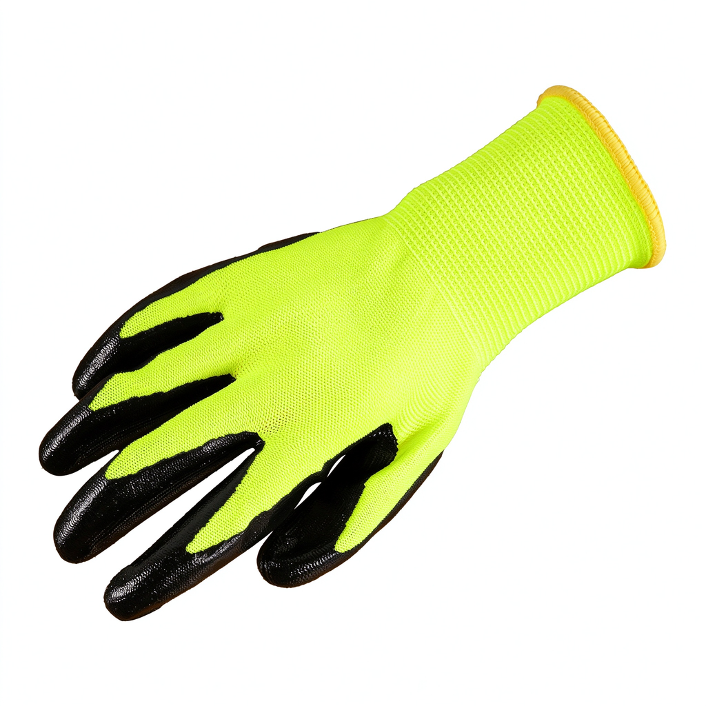 AEELLEEA 8 Pack Nitrile Coated Work Gloves, Nylon Anti-Slip Safety Gloves for Gardening Warehouse Construction Mechanic