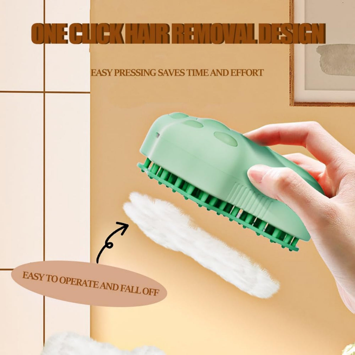 AEELLEEA Pet Grooming Brush for Cats & Dogs, Self Cleaning Hair Removal Comb for Massage, Shedding & Bathing