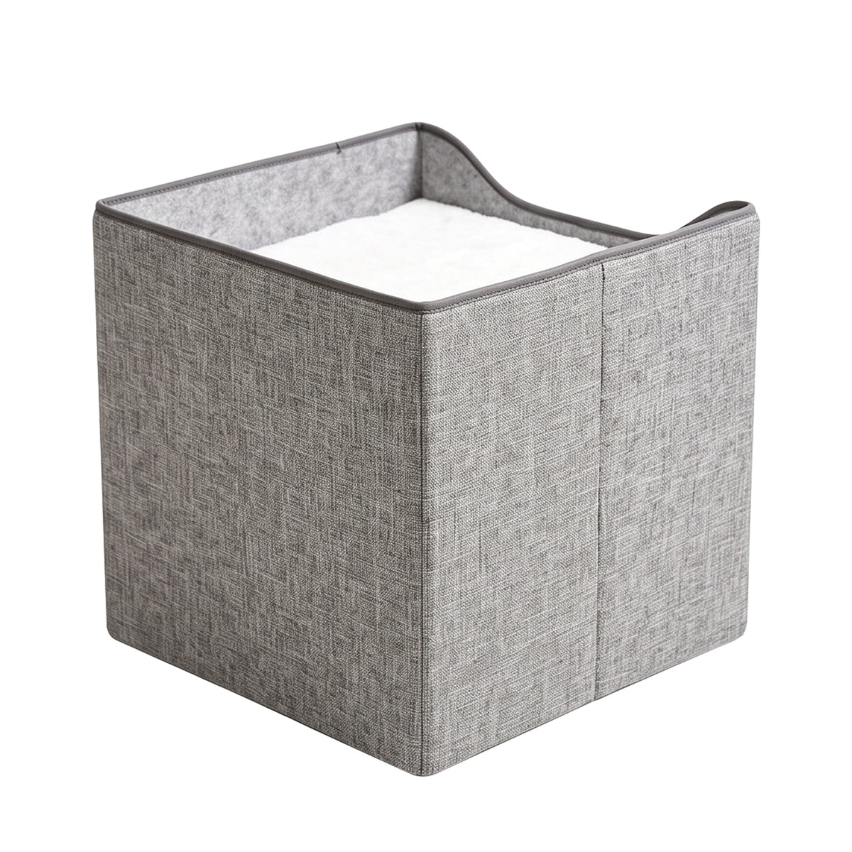 3-in-1 Foldable Cat House, Enclosed Cat Cave Bed with Scratching Pad & Hanging Pom-Pom Toy, Multi-Functional Cat Hideaway for Indoor Cats