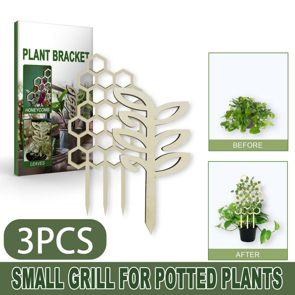 Wooden Plant Trellis for Potted Plants, 3 Pack Small Lattice Plant Support Frame for Climbing Vines, Ivy, Houseplants Indoor Garden Decor