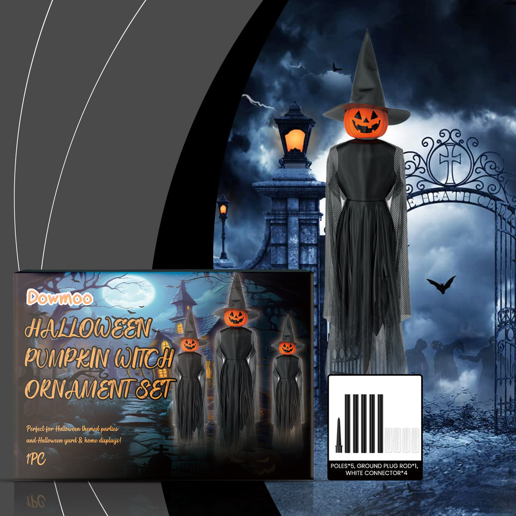 PRODUCT NAME: DOWMOO Halloween Pumpkin Witch Ornament Set