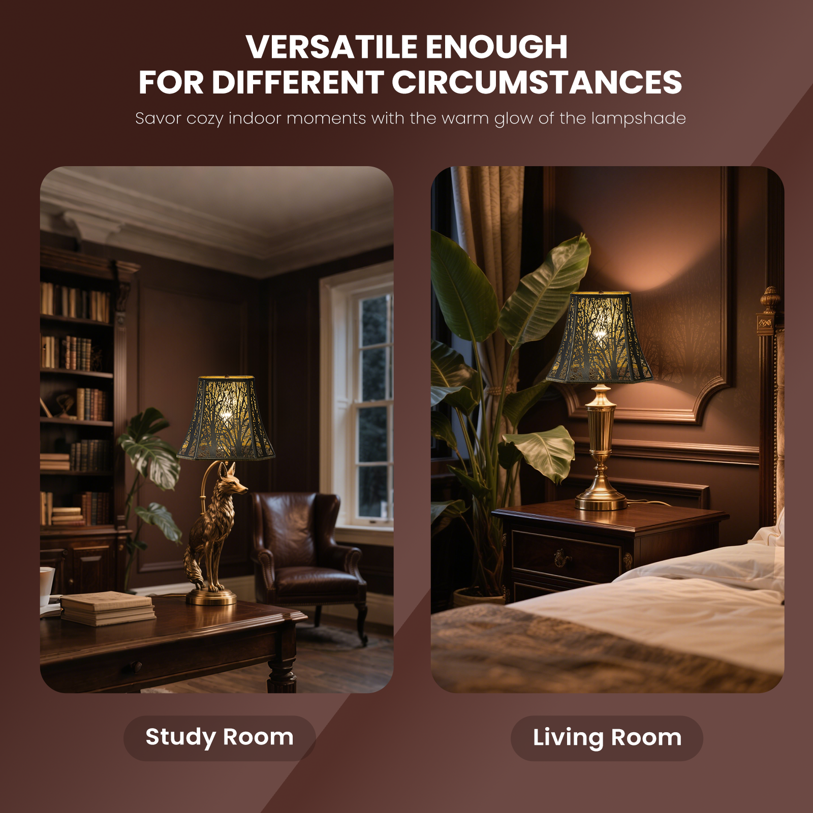 Square Bell Forest Lampshade – 8×14×11 Inch