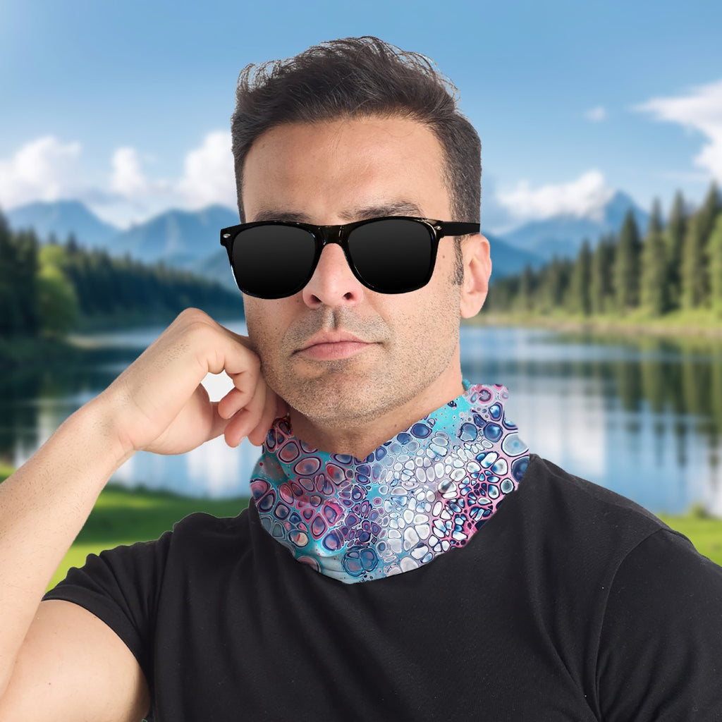 AEELLEEA Multifunctional Seamless Neck Gaiter, 4-Way Stretch Tubular Bandana, Breathable Sweat Wicking Headwear for Cycling Hiking Outdoor Sports
